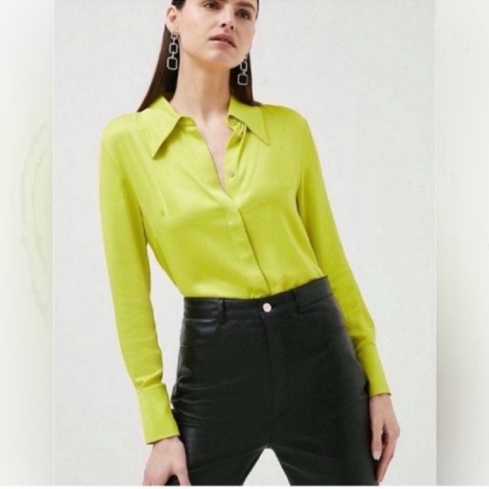 NWT SATIN EFFECT SHIRT Size XS - Picture 11 of 16